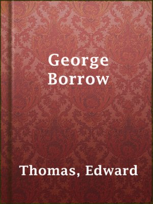 cover image of George Borrow
